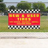 新しい中古タイヤをカスタマイズして販売ショップ 横断幕 (インサイチュ)