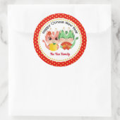 新しい中国の辰年かわいい ラウンドシール (バッグ)