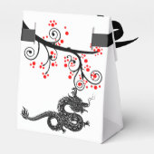 新しい中国の辰年と赤い花 フェイバーボックス (裏面サイド)