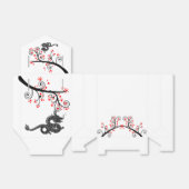 新しい中国の辰年と赤い花 フェイバーボックス (折り畳みなし)