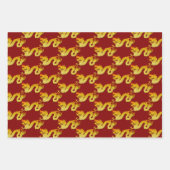 新しい中国の辰年カラーB 3WpSを選択 ラッピングペーパーシート (正面3)