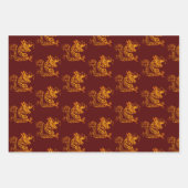 新しい中国の辰年カラーB 3WpSを選択 ラッピングペーパーシート (正面2)