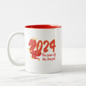 新しい中国の辰年キッズ〔占星術の〕十二宮図プレゼント ツートーンマグカップ (左)