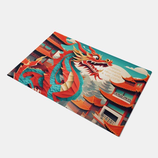新しい中国の辰年2024 DM ドアマット (アングル)