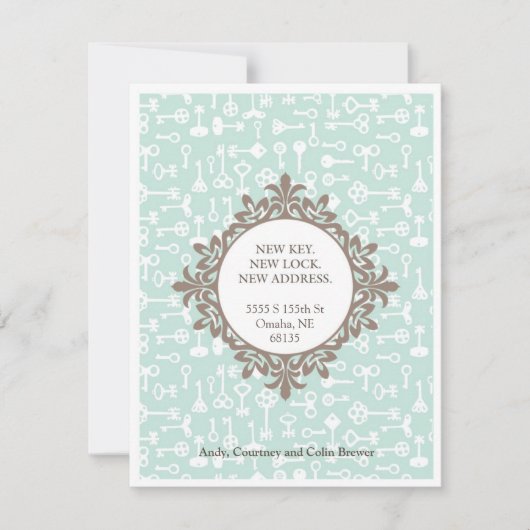 新しい主移動Annoucement 案内状 (正面)