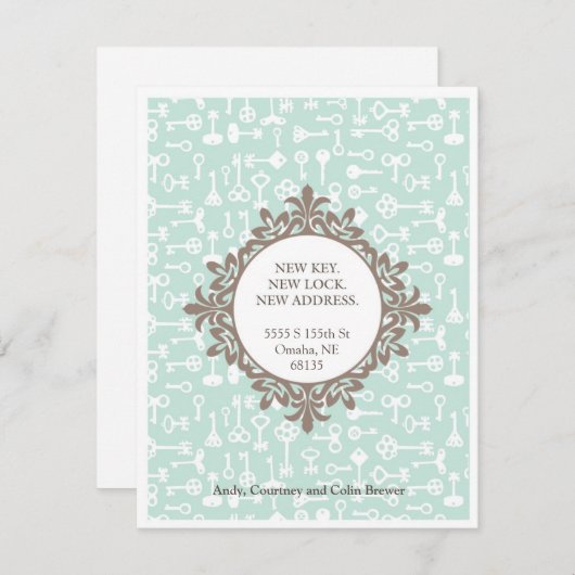 新しい主移動Annoucement 案内状 (正面/裏面)