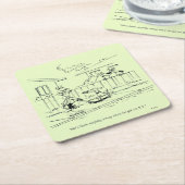 新しい乗り物 スクエアペーパーコースター (アングル)