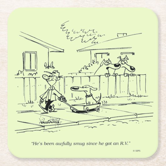 新しい乗り物 スクエアペーパーコースター (正面)