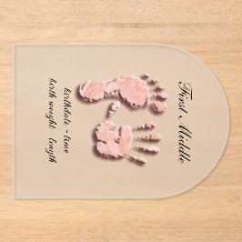 新しい乳児ハンドフットプリント アクリル招待状