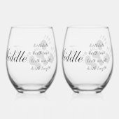 新しい乳児ハンドフットプリント ステムなしワイングラス (裏面)