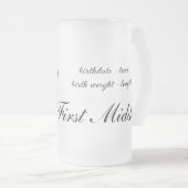 新しい乳児ハンドフットプリント フロストグラスビールジョッキ (正面右)