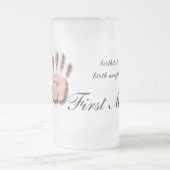 新しい乳児ハンドフットプリント フロストグラスビールジョッキ (中央)