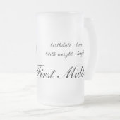 新しい乳児ハンドフットプリント フロストグラスビールジョッキ (正面右)