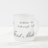 新しい乳児ハンドフットプリント フロストグラスマグカップ (正面右)