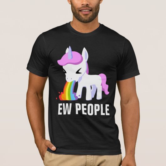 新しい人々はユニコーンTシャツを吐く Tシャツ (正面)