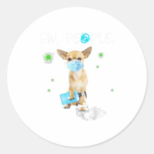 新しい人々Chihuahua犬顔マスクGifを着て ラウンドシール