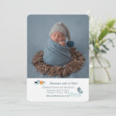 新しい人がここに写真の誕生の発表 案内状 (スタンド正面)