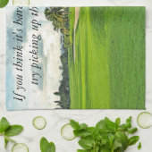 新しい人に会うのは懸命だ キッチンタオル (折り畳み)