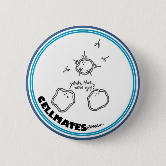 新しい人ボタン 缶バッジ (正面)