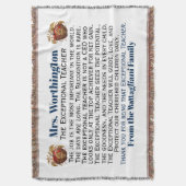 新しい人気がある例外的な先生ありがとうスロー スローブランケット (正面縦)