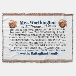 新しい人気がある例外的な先生ありがとうスロー スローブランケット