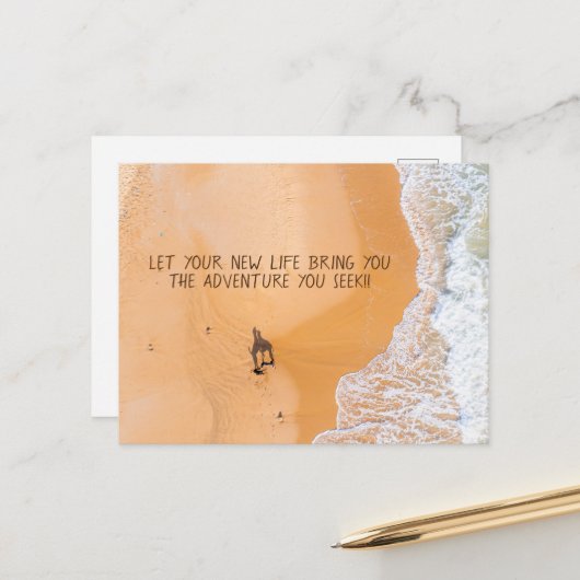 新しい人生に冒険を求めよう ポストカード (正面/裏面インサイチュ)
