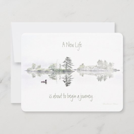 新しい人生のスタート: 旅が始まろうとしています:-アヒルの群れ: 招待状 (正面)