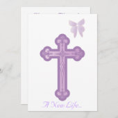 新しい人生の洗礼招待状 - オーダーメイド 招待状 (正面/裏面)