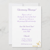 新しい人生の洗礼招待状 - カスタマイズ 招待状 (裏面)