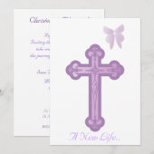 新しい人生の洗礼招待状 - カスタマイズ 招待状 (正面/裏面)