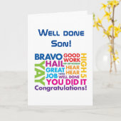 *新しい仕事おめでとうございます*息子カード カード (黄色い花)