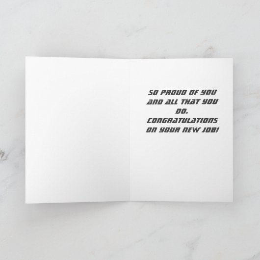 *新しい仕事おめでとうございます*息子カード カード (内部)