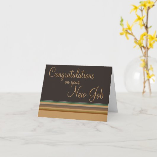 新しい仕事おめでとう カード (黄色い花)