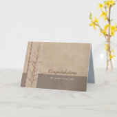 新しい仕事おめでとう カード (黄色い花)