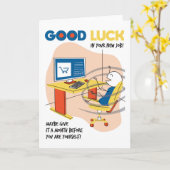 新しい仕事おもしろいを自分で祝うカード カード (黄色い花)