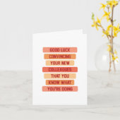 新しい仕事での幸運を祈るカード カード (黄色い花)