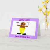 新しい仕事で頑張ろう カード (黄色い花)