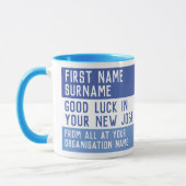 新しい仕事で頑張ろう –  マグカップ (左)