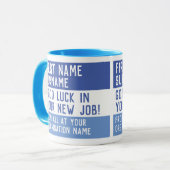 新しい仕事で頑張ろう –  マグカップ (正面左)