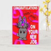 新しい仕事におめでとう カード (黄色い花)