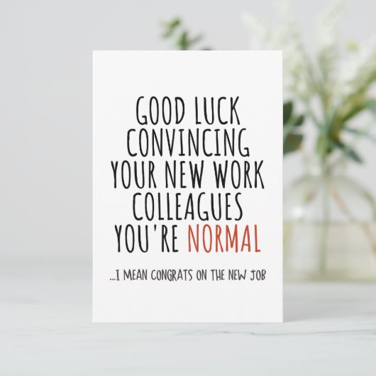 新しい仕事のおめでとう サンキューカード (スタンド正面)