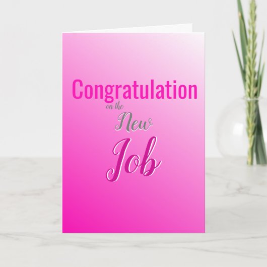 新しい仕事のお祝い シーズンカード (正面)