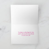 新しい仕事のカードLiliesの登録おめでとう カード (内部)