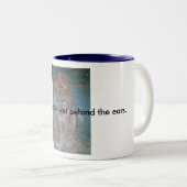 新しい仕事のマグ-様式と笑わせて下さい ツートーンマグカップ (正面右)