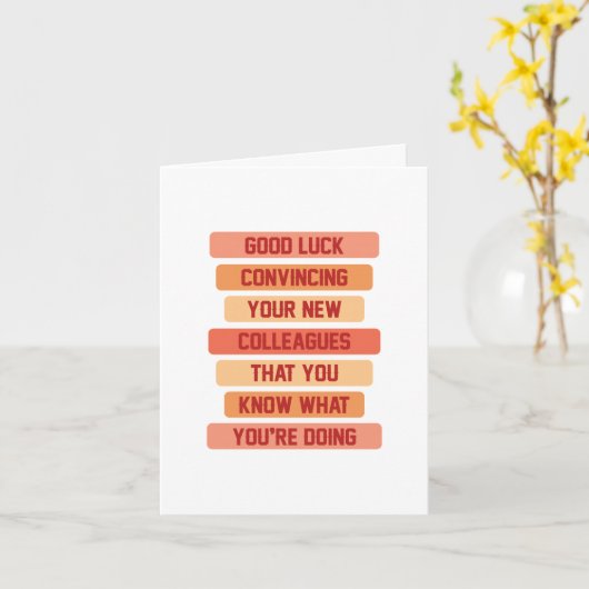 新しい仕事のラッキーカード カード (黄色い花)