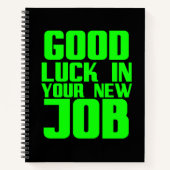 新しい仕事の贈り物を頑おもしろい張って下さい ノートブック (正面)