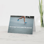 新しい仕事を祝福して歩道をたたきなさい –  カード (正面)