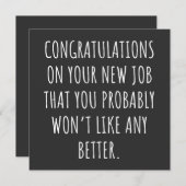 新しい仕事を頑張って 招待状 (正面/裏面)