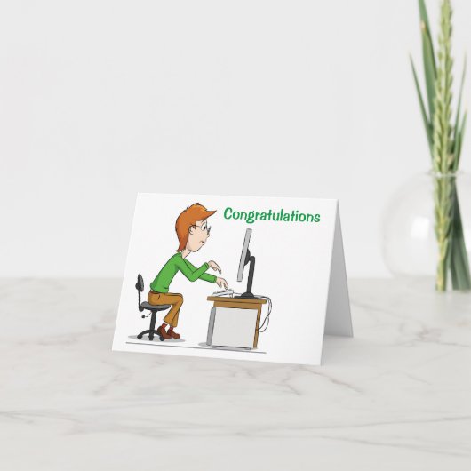 ***新しい仕事*** おめでとう！ カード (正面)