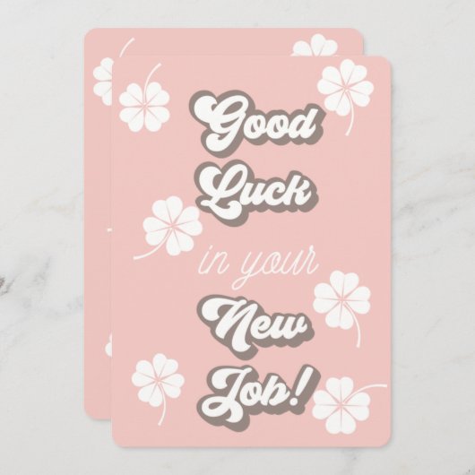 新しい仕事、新しい仕事、プロモーションギフト 招待状 (正面/裏面)